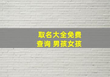 取名大全免费查询 男孩女孩